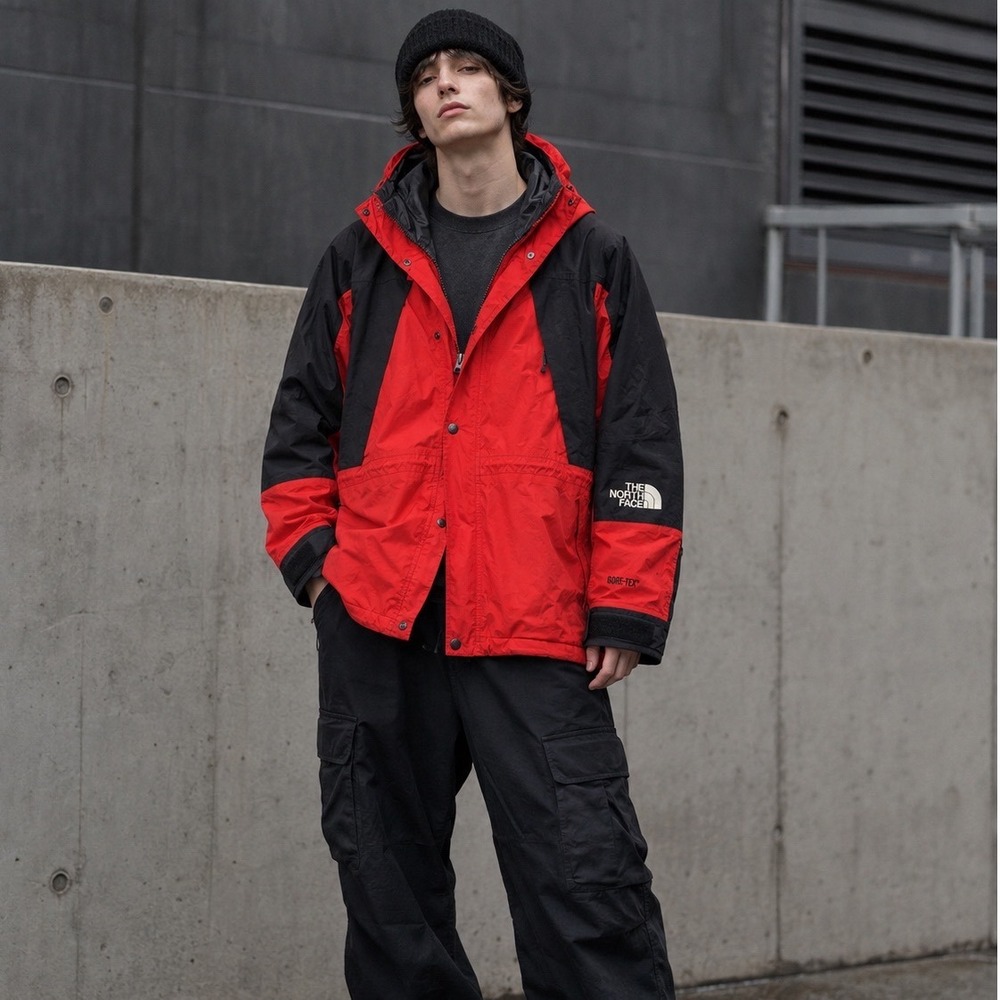 90s North Face Gore-Tex Mountain Light Jacket Womens Sm Red Black 1998 Parka OG